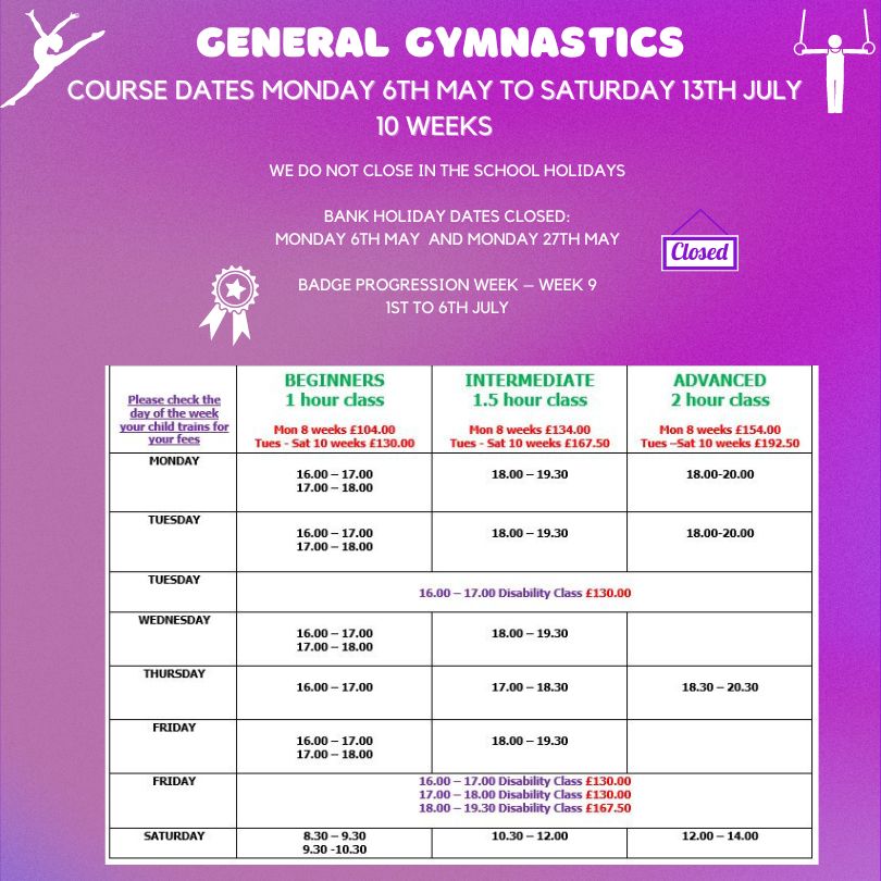 General Gymnastics Course 181223 240224 2