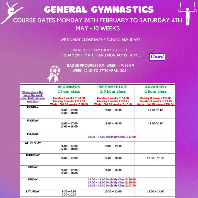 General Gymnastics Course 260224 040524