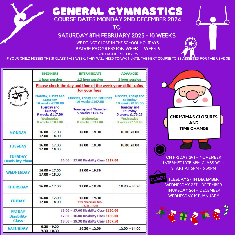 General course Dec to Feb 2025