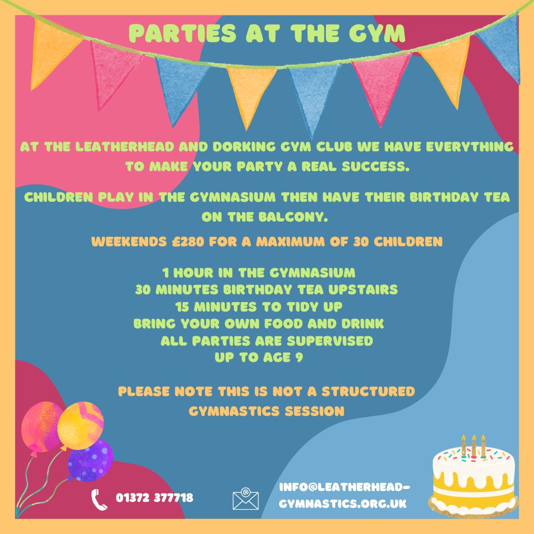 Parties at the Gym Website